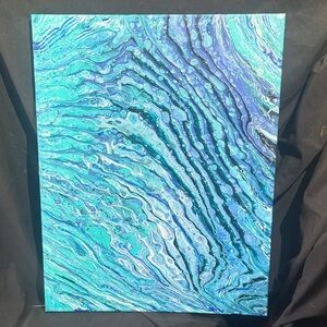 Oceanic Waves Abstract Canvas Art